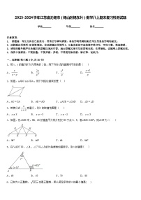 2023-2024学年江苏省无锡市（锡山区锡东片）数学八上期末复习检测试题含答案