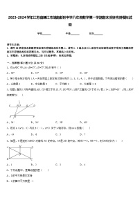 2023-2024学年江苏省靖江市城南新区中学八年级数学第一学期期末质量检测模拟试题含答案