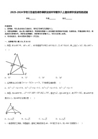 2023-2024学年江苏省苏州市草桥实验中学数学八上期末教学质量检测试题含答案