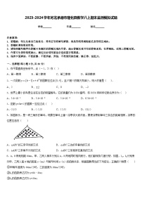 2023-2024学年河北承德市隆化县数学八上期末监测模拟试题含答案