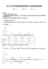 2023-2024学年河北省唐山路南区四校联考八上数学期末监测模拟试题含答案