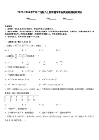 2023-2024学年浙江地区八上数学期末学业质量监测模拟试题含答案