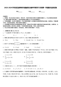 2023-2024学年湖北省鄂州市城南新区吴都中学数学八年级第一学期期末监测试题含答案