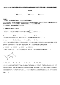 2023-2024学年湖北省黄石市还地桥镇南湾初级中学数学八年级第一学期期末联考模拟试题含答案