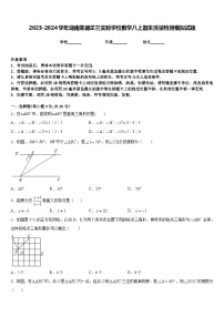 2023-2024学年湖南常德芷兰实验学校数学八上期末质量检测模拟试题含答案