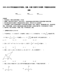 2023-2024学年湖南省长沙市雅实、北雅、长雅三校数学八年级第一学期期末达标检测试题含答案