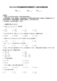 2023-2024学年湖南省株洲市茶陵县数学八上期末考试模拟试题含答案