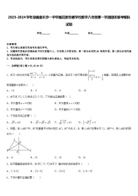 2023-2024学年湖南省长沙一中学雨花新华都学校数学八年级第一学期期末联考模拟试题含答案