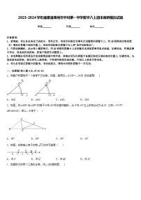 2023-2024学年福建省漳州市平和第一中学数学八上期末调研模拟试题含答案