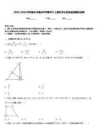 2023-2024学年衡水市重点中学数学八上期末学业质量监测模拟试题含答案