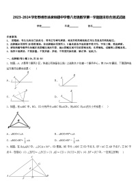 2023-2024学年鄂州市涂家垴镇中学春八年级数学第一学期期末综合测试试题含答案