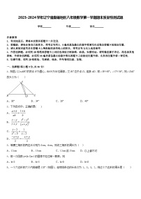 2023-2024学年辽宁省盘锦地区八年级数学第一学期期末质量检测试题含答案