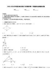 2023-2024学年重庆两江新区八年级数学第一学期期末监测模拟试题含答案