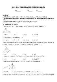 2023-2024学年重庆市渝中学区八上数学期末调研试题含答案