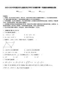 2023-2024学年重庆市九龙坡区育才中学八年级数学第一学期期末调研模拟试题含答案