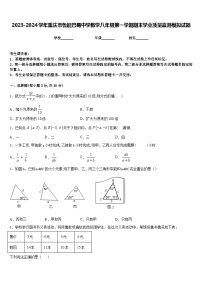 2023-2024学年重庆市鲁能巴蜀中学数学八年级第一学期期末学业质量监测模拟试题含答案