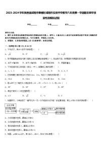 2023-2024学年陕西省咸阳市秦都区咸阳市实验中学数学八年级第一学期期末教学质量检测模拟试题含答案