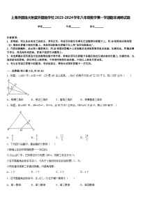 上海外国语大附属外国语学校2023-2024学年八年级数学第一学期期末调研试题含答案