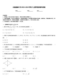 云南省丽江市2023-2024学年八上数学期末联考试题含答案