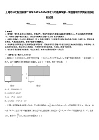 上海市徐汇区田林第二中学2023-2024学年八年级数学第一学期期末教学质量检测模拟试题含答案