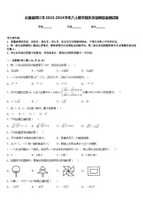 云南省怒江市2023-2024学年八上数学期末质量跟踪监视试题含答案