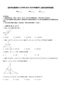 北京市东城区第六十六中学2023-2024学年数学八上期末达标检测试题含答案