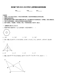 四川省广安市2023-2024学年八上数学期末达标检测试题含答案
