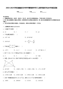 2023-2024学年湖南省长沙市中学雅培粹中学八上数学期末学业水平测试试题含答案