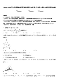 2023-2024学年贵州省黔南州长顺县数学八年级第一学期期末学业水平测试模拟试题含答案