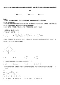 2023-2024学年山东省菏泽市部分市县数学八年级第一学期期末学业水平测试模拟试题含答案