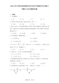 2023-2024学年江苏省南京市江宁区江宁初级中学七年级上学期10月月考数学试卷（含解析）