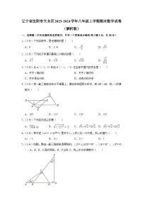 辽宁省沈阳市大东区2023-2024学年八年级上学期期末数学试卷+