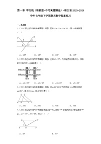 第一章平行线（浙教版-中考真题精选）-浙江省2023-2024学年七年级下学期期末数学提高练习