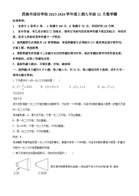 四川省成都市成都武侯外国语学校2023-2024学年九年级上学期12月月考数学试题