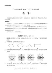 四川省绵阳市富乐实验中学2022-2023学年九年级上学期期末考试数学试卷