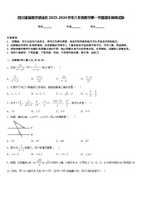 四川省简阳市镇金区2023-2024学年八年级数学第一学期期末调研试题含答案