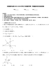 安徽省怀远县2023-2024学年八年级数学第一学期期末综合测试试题含答案