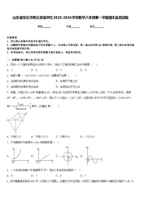 山东省安丘市青云双语学校2023-2024学年数学八年级第一学期期末监测试题含答案