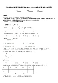 山东省泰安市肥城市湖屯镇初级中学2023-2024学年八上数学期末考试试题含答案