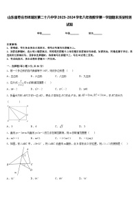 山东省枣庄市峄城区第二十八中学2023-2024学年八年级数学第一学期期末质量检测试题含答案