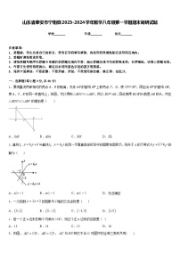 山东省泰安市宁阳县2023-2024学年数学八年级第一学期期末调研试题含答案