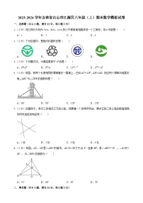 吉林省白山市江源区2023-2024学年八年级上学期期末数学模拟试卷