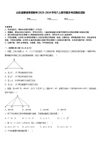 山东省聊城莘县联考2023-2024学年八上数学期末考试模拟试题含答案