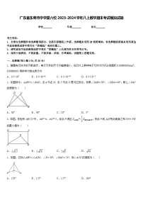 广东省东莞市中学堂六校2023-2024学年八上数学期末考试模拟试题含答案