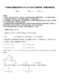 广东省佛山市顺德区容桂中学2023-2024学年八年级数学第一学期期末调研试题含答案