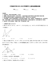 江苏省余干县2023-2024学年数学八上期末监测模拟试题含答案