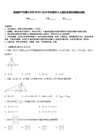 新疆伊宁市第七中学2023-2024学年数学八上期末质量检测模拟试题含答案