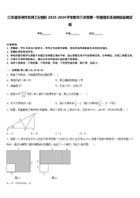 江苏省苏州市苏州工业园区2023-2024学年数学八年级第一学期期末质量跟踪监视试题含答案