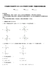 江苏省镇江市宜城中学2023-2024学年数学八年级第一学期期末统考模拟试题含答案