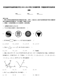 河北省廊坊市霸州市部分学校2023-2024学年八年级数学第一学期期末教学质量检测试题含答案